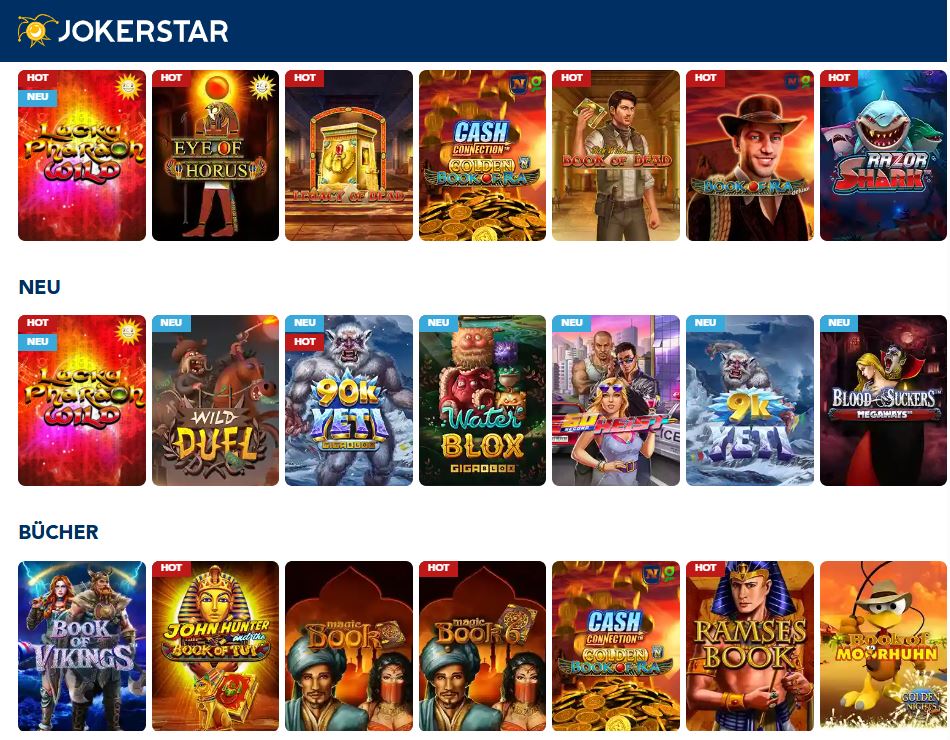 Jokerstar Spiele